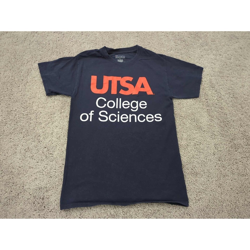 UTSA College of Sciences T‎ Shirt Mens S Champion Authentic Athletic Wear Blue - Picture 1 of 6